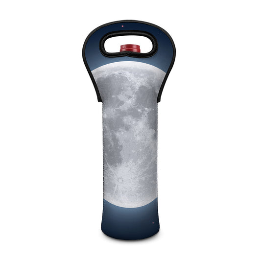 Full Moon Print Single Neoprene Wine Tote