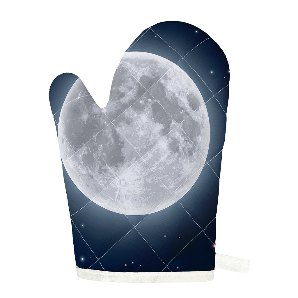 Full Moon Print Single Oven Mitt