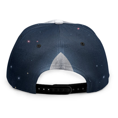 Full Moon Print Snapback Cap