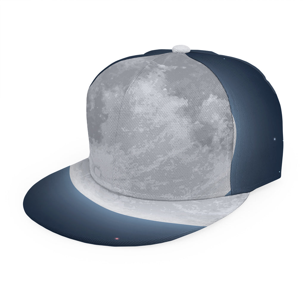 Full Moon Print Snapback Cap