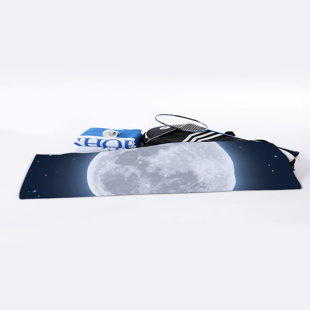 Full Moon Print Sports Towel