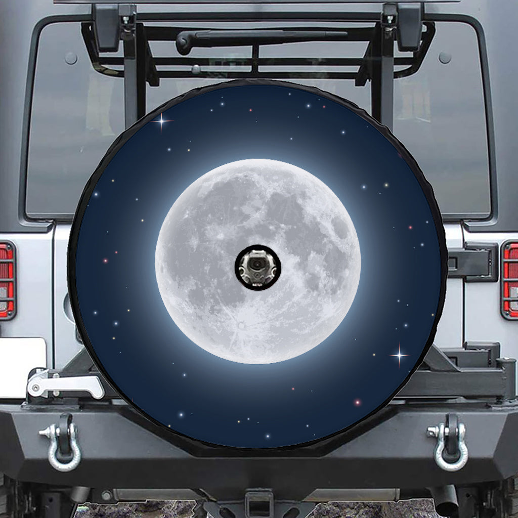 Full Moon Print Tire Cover With Camera Hole