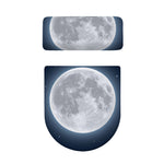 Full Moon Print Toilet Lid And Tank Cover Set