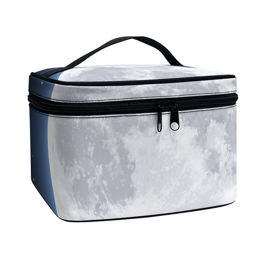 Full Moon Print Travel Makeup Bag