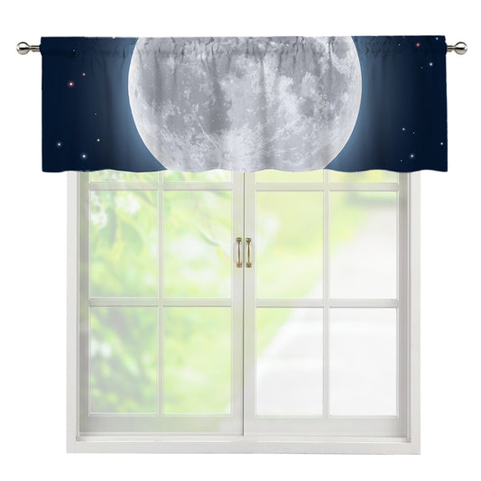 Full Moon Print Window Valance