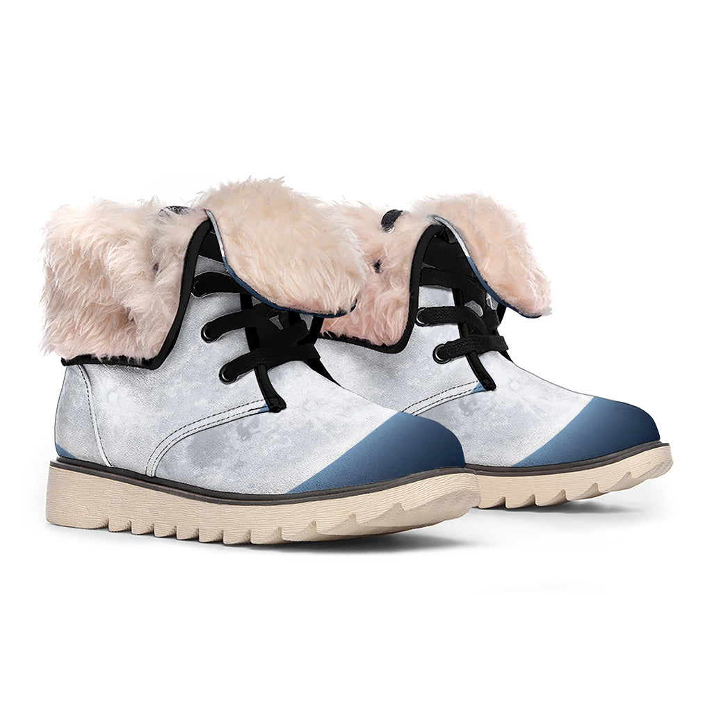Full Moon Print Winter Boots