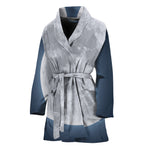 Full Moon Print Women's Bathrobe
