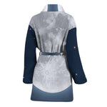 Full Moon Print Women's Bathrobe