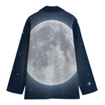 Full Moon Print Women's Cotton Blazer