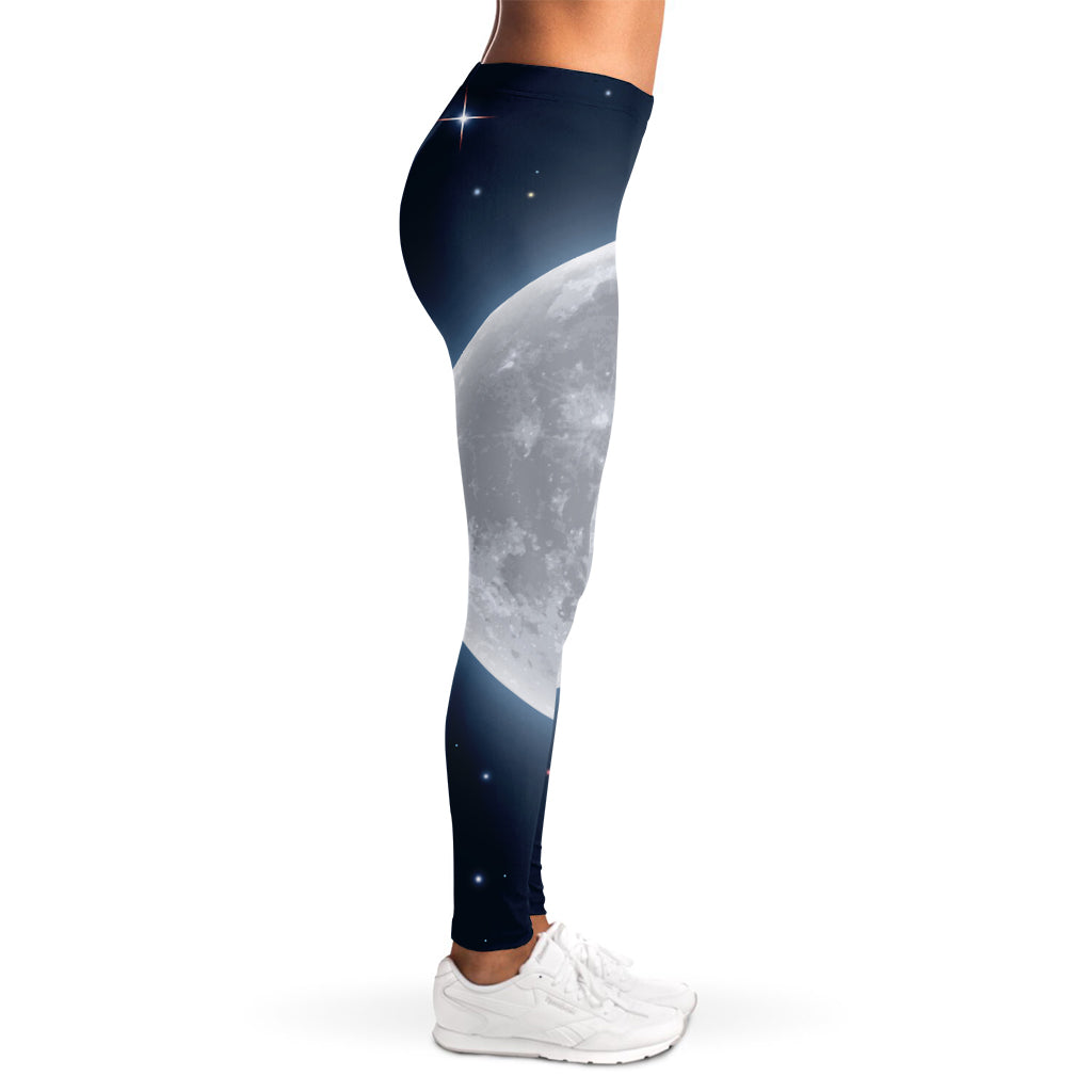 Full Moon Print Women's Leggings