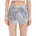 Full Moon Print Women's Split Running Shorts
