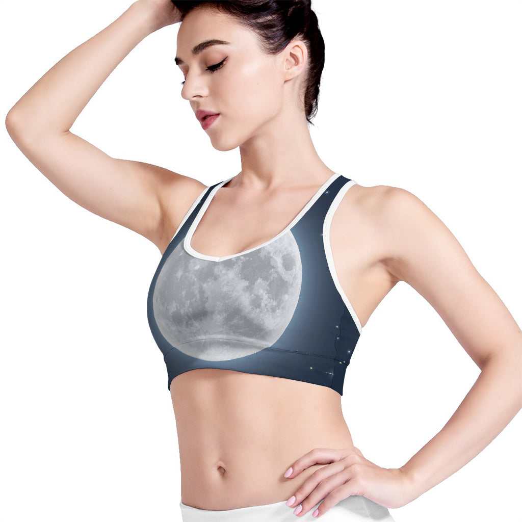 Full Moon Print Women's Sports Bra