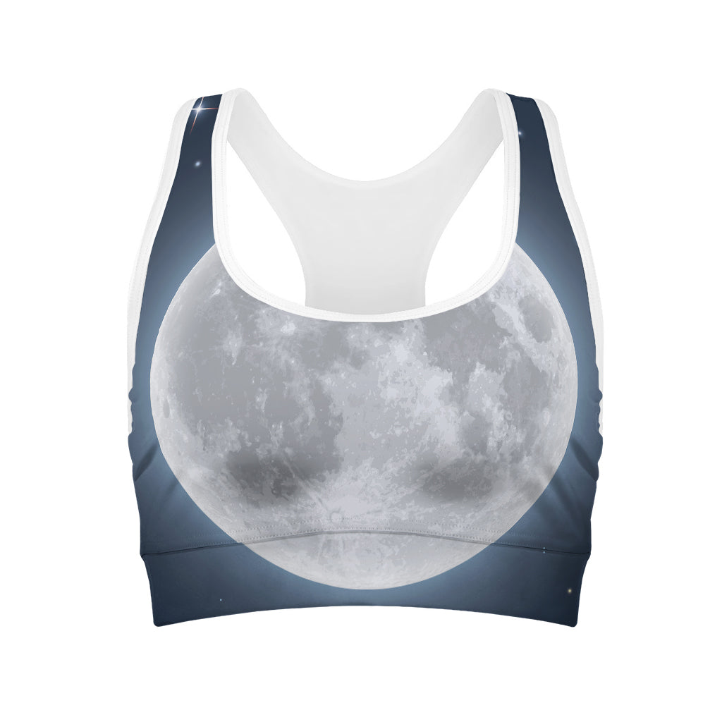 Full Moon Print Women's Sports Bra