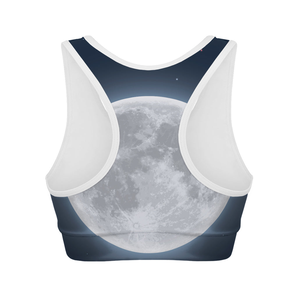 Full Moon Print Women's Sports Bra