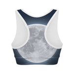 Full Moon Print Women's Sports Bra