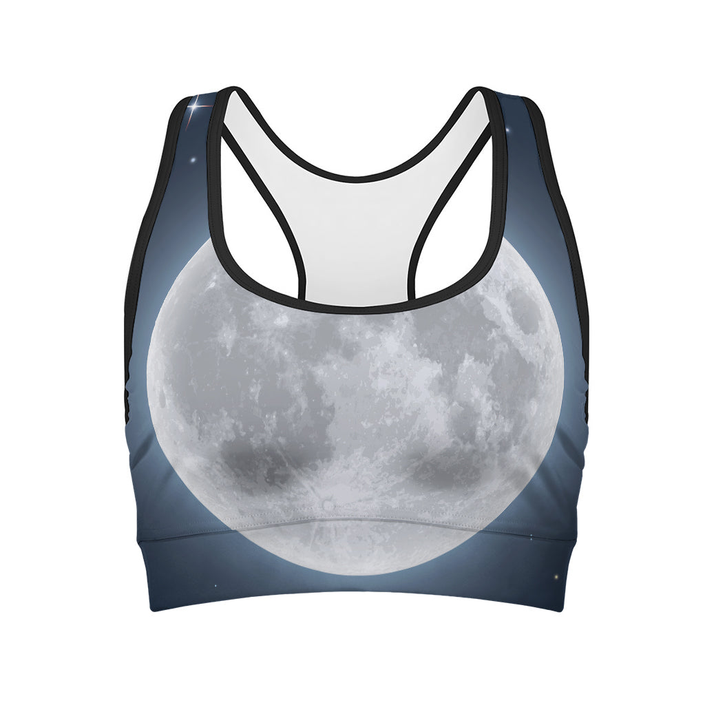 Full Moon Print Women's Sports Bra
