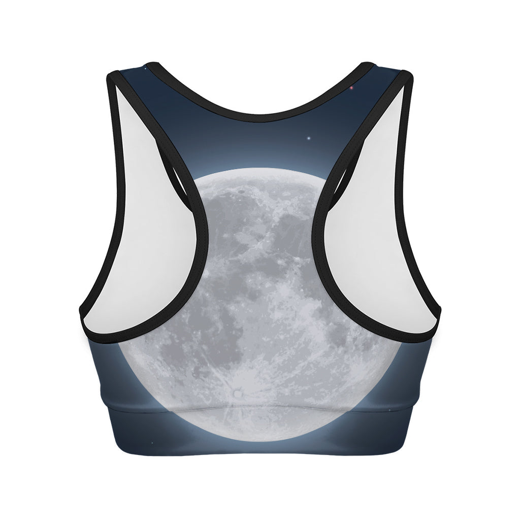 Full Moon Print Women's Sports Bra