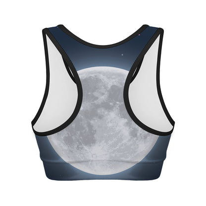 Full Moon Print Women's Sports Bra