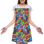 Funky Graffiti Pattern Print Adjustable Apron