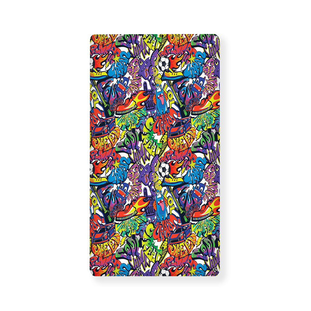 Funky Graffiti Pattern Print Baby Crib Sheet