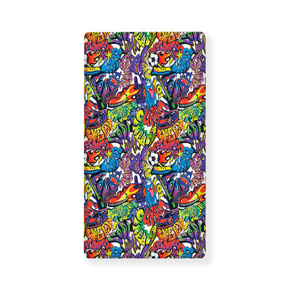 Funky Graffiti Pattern Print Baby Crib Sheet