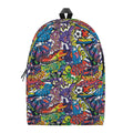 Funky Graffiti Pattern Print School Backpack