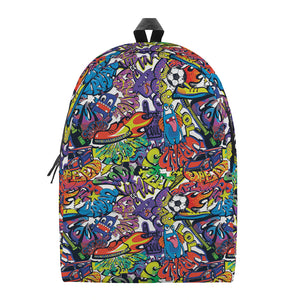 Funky Graffiti Pattern Print Backpack