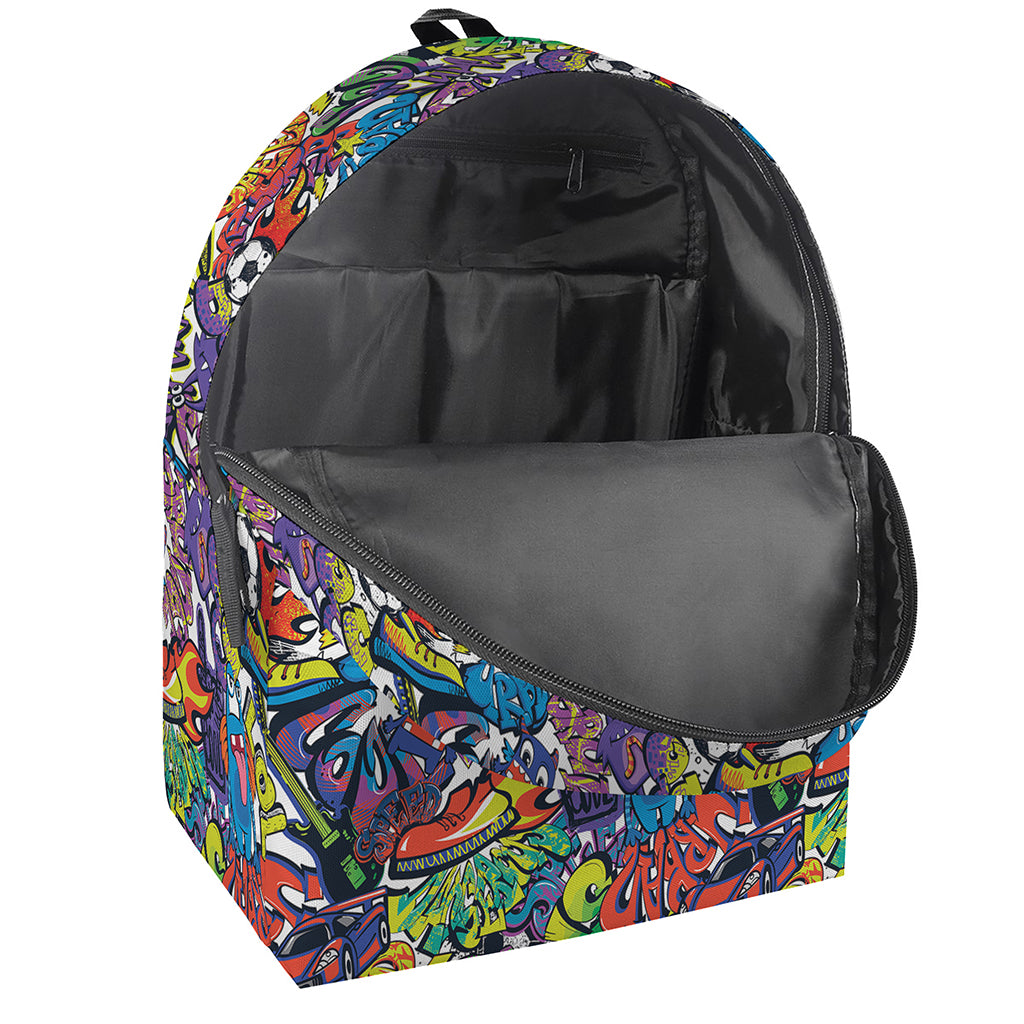 Funky Graffiti Pattern Print Backpack