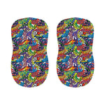 Funky Graffiti Pattern Print Bar Stool Covers