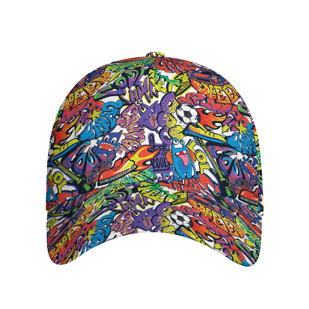 Funky Graffiti Pattern Print Baseball Cap