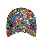 Funky Graffiti Pattern Print Baseball Cap