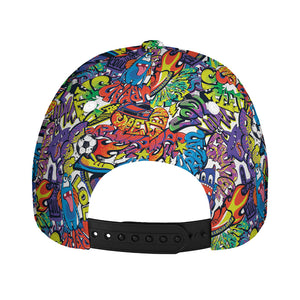 Funky Graffiti Pattern Print Baseball Cap