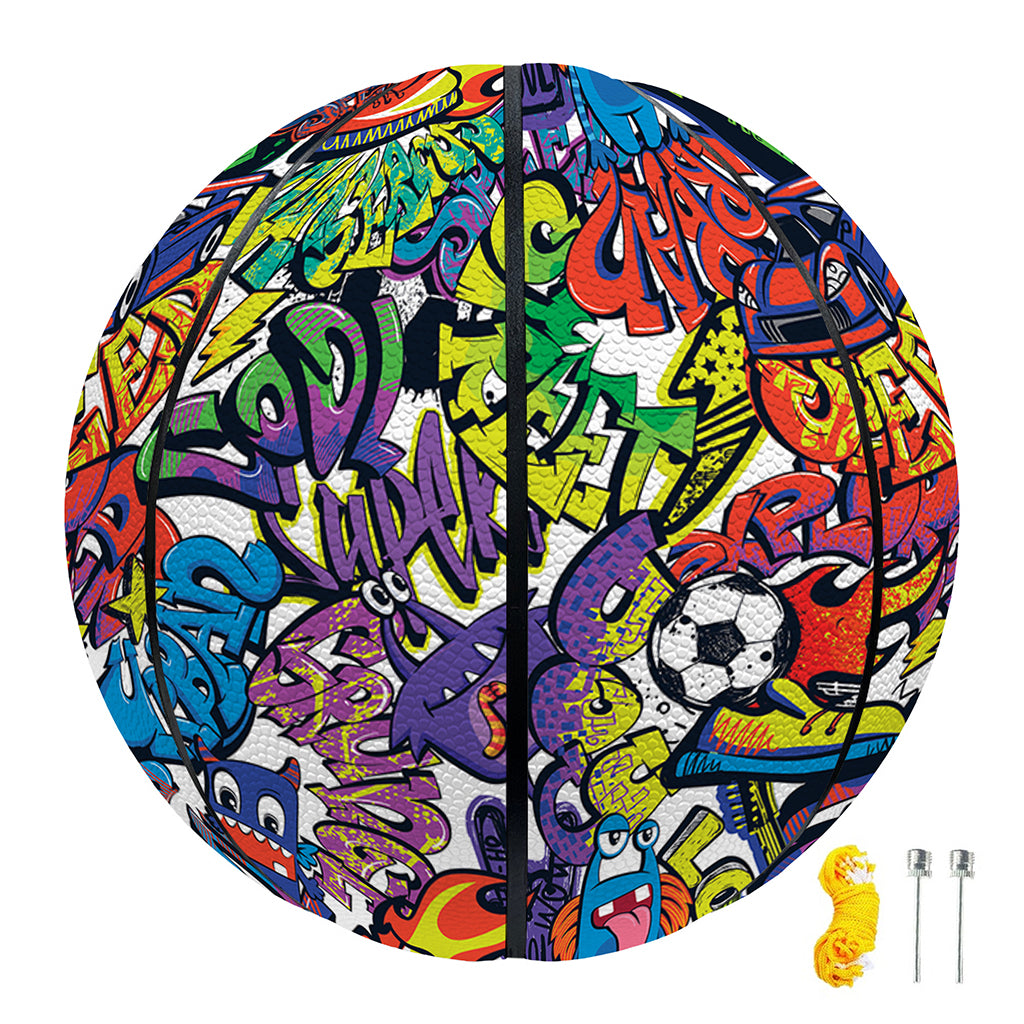 Funky Graffiti Pattern Print Basketball