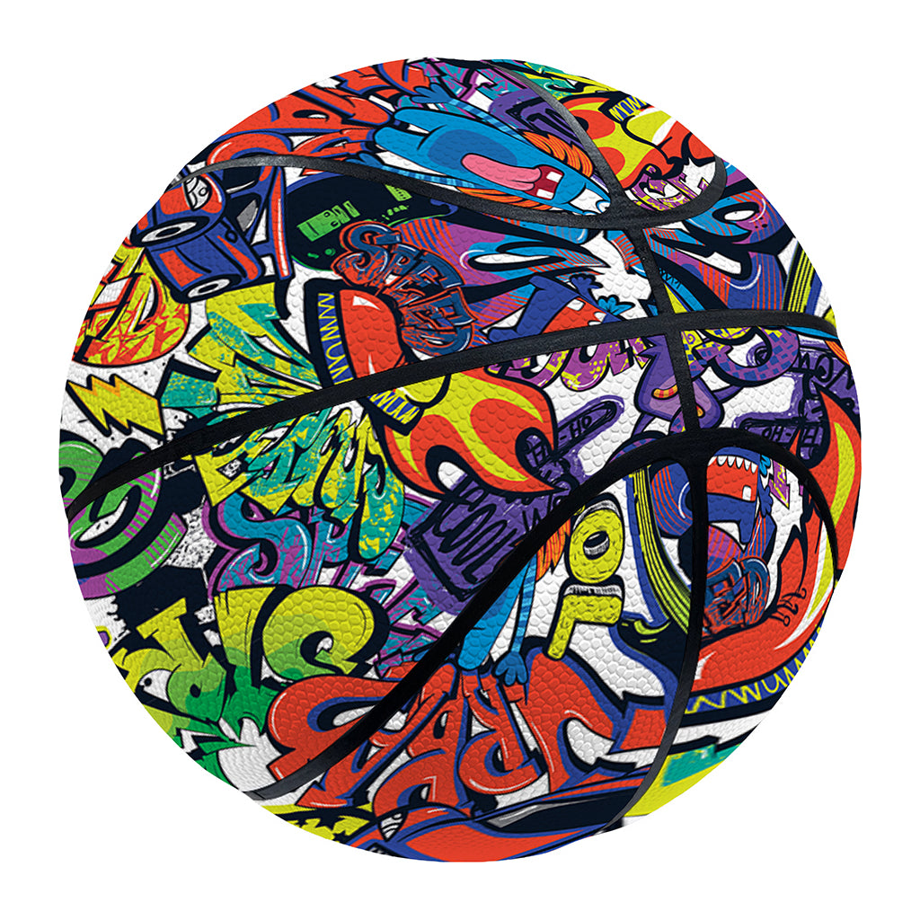 Funky Graffiti Pattern Print Basketball