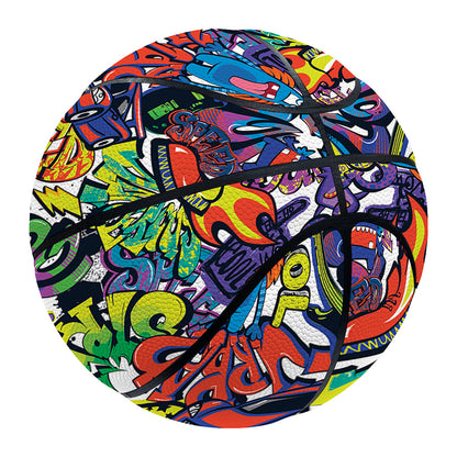 Funky Graffiti Pattern Print Basketball