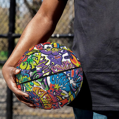 Funky Graffiti Pattern Print Basketball