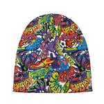 Funky Graffiti Pattern Print Beanie