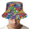 Funky Graffiti Pattern Print Bucket Hat