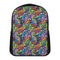 Funky Graffiti Pattern Print Casual Backpack