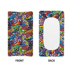Funky Graffiti Pattern Print Changing Pad Cover