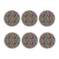 Funky Graffiti Pattern Print Coaster Set