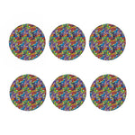 Funky Graffiti Pattern Print Coaster Set