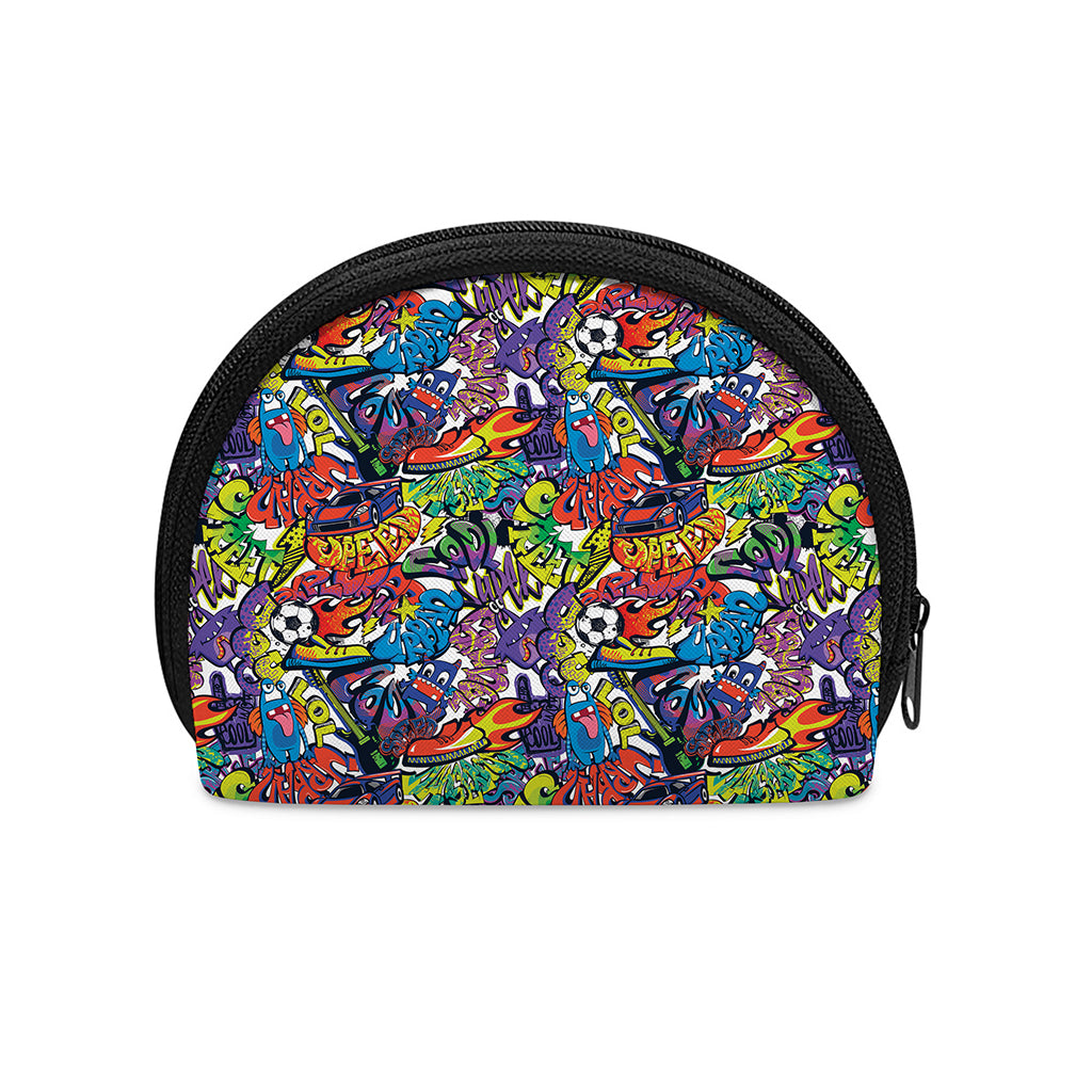 Funky Graffiti Pattern Print Coin Purse