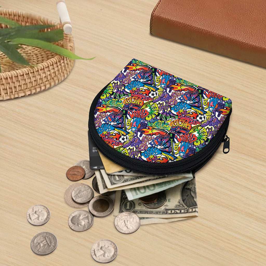Funky Graffiti Pattern Print Coin Purse