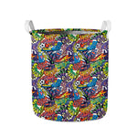 Funky Graffiti Pattern Print Collapsible Laundry Basket
