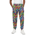 Funky Graffiti Pattern Print Cotton Pants