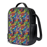 Funky Graffiti Pattern Print Crossbody Lunch Bag