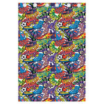 Funky Graffiti Pattern Print Curtain