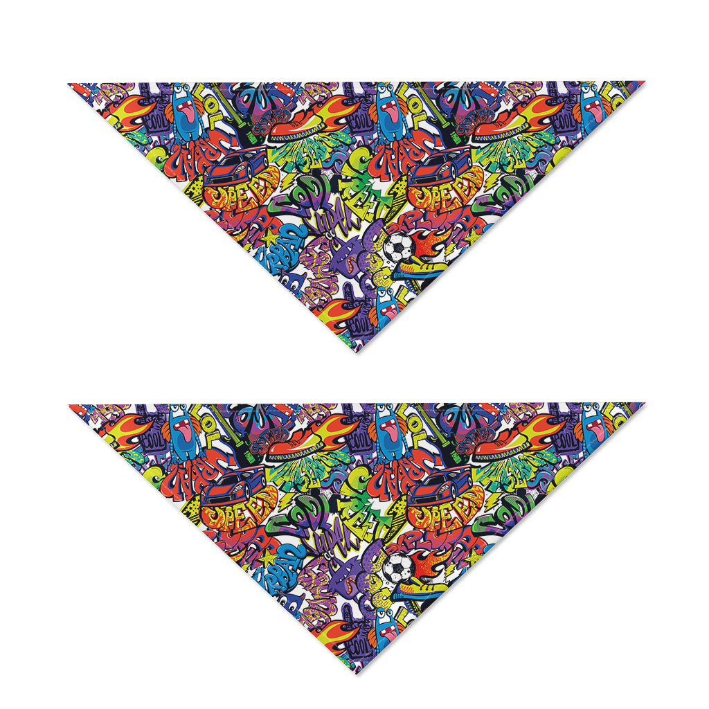 Funky Graffiti Pattern Print Dog Bandana