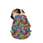 Funky Graffiti Pattern Print Dog Zip Up Jacket